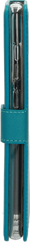 Mobiparts Galaxy A21s (2020) - Wallet Case - Saffiano motief - Turquoise