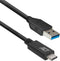 ACT AC7416 - USB 3.2 Gen1 A male - C male aansluitkabel 5Gbps 1 meter Zwart