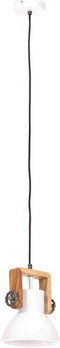 vidaXL Hanglamp industrieel rond 25 W E27 19 cm wit