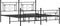 vidaXL - Bedframe - met - voetbord - zonder - matras - metaal - zwart - 180x200 - cm