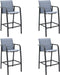 vidaXL - Tuinbarstoelen - 4 - st - textileen - grijs