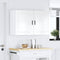 vidaXL - Keukenwandkasten - 2 - st - Porto - bewerkt - hout - hoogglans - wit
