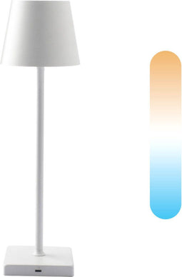 BREND BR-2228 - Draadloze Tafellamp - Dimbaar met 3 Lichtstanden - Wit