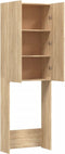 vidaXL - Wasmachinekast - 64x25,5x190 - cm - sonoma - eikenkleurig