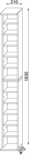 VCM Houten CD DVD standaard Legbord Opbergrek Almera Houten CD DVD standaard Legbord Opbergrek Almera