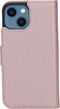 Mobiparts iPhone 13 Mini - Wallet Case - Saffiano motief - Roze
