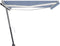 vidaXL - Luifel - handmatig - uittrekbaar - met - LED - 400x300 - cm - blauw - en - wit