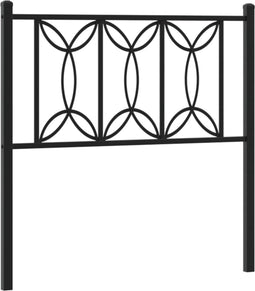 vidaXL - Hoofdbord - 80 - cm - metaal - zwart
