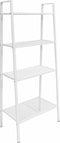 vidaXL - Ladder - boekenkast - 4 - schappen - metaal - wit