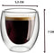 Secret de Gourmet Espressokopjes - 2x stuks - dubbelwandig glas - 70 ml - ristretto kopjes