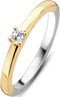 TI SENTO Ring - 925 zilver - Zirkonia geel verguld - Maat 17.25 mm (maat 54)