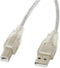 USB A to USB B Cable Lanberg CA-USBA-12CC-0050-TR Transparent 5 m (5 m)