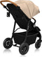 Lionelo Natt - Wandelwagen - Geschikt voor kinderen tot 22 kg - XXL Luifel met UPF50+ - Beige
