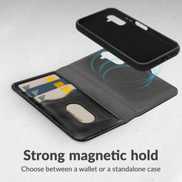 Mobilize Telefoonhoesje geschikt voor Samsung Galaxy S25 Ultra Hoesje | Mobilize Magsafe Uitneembare 2in1 Bookcase Portemonnee | Geschikt voor MagSafe | Geschikt voor Draadloos Opladen met Magnetische Ring | MagSafe Case - Zwart