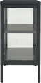 vidaXL - Dressoir - 70x35x70 - cm - staal - en - glas - antracietkleurig