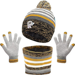 Jongens Winter Accessoire Set - Muts, Sjaal & Touchscreen Handschoenen