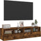 vidaXL - Tv-wandmeubels - 2 - st - 60x30x30 - cm - bewerkt - hout - gerookt - eikenkleur