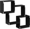 vidaXL - Wandkast - 78x18x71 - cm - bewerkt - hout - zwart