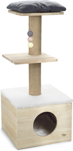 Designed by Lotte Kamina - Krabpaal - 3 ligplekken - Beige