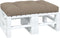 vidaXL - Palletkussen - 120x80x12 - cm - stof - taupe