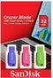 Sandisk Cruzer Blade - USB 2.0 - 32GB Multi-color (3 stuks)