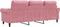 vidaXL - Driezitsbank - 180 - cm - fluweel - roze