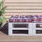 vidaXL - Palletkussen - 50x50x12 - cm - stof - ruitpatroon - rood