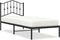 vidaXL - Bedframe - met - hoofdbord - metaal - zwart - 90x200 - cm
