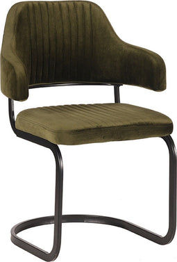 LABEL51 Otta Eetkamerstoel - Groen - Fluweel