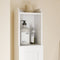 SoBuy FRG177-II-W - Toiletkast - 2-in-1 ontwerp met toiletrolhouder - Wit 20x18x95cm