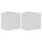 vidaXL - Nachtkastjes - 2 - st - 40x30x40 - cm - bewerkt - hout - hoogglans - wit