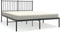 vidaXL - Bedframe - met - hoofdbord - metaal - zwart - 135x190 - cm