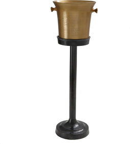 PTMD - Calyo goudkleurige wijnkoeler op vintage zwarte voet - Calyo Gold Winecooler with black vintage foot