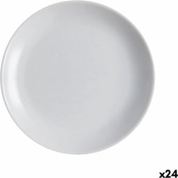 Dessertgerecht Luminarc Diwali Grijs Glas (19 cm) (24 Stuks)