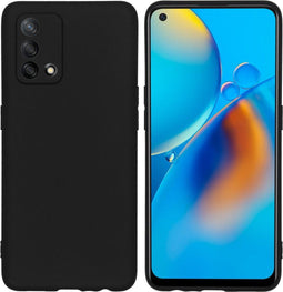 iMoshion Hoesje Geschikt voor Oppo A74 (4G) Hoesje Siliconen - iMoshion Color Backcover - Zwart