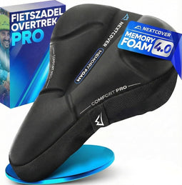 Nextcover fietszadelhoes met Memory Foam 4.0 en ergonomisch gelkussen – universele, comfortabele