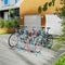 Woltu Fietsenrek voor 6 Fietsen - Vloer- of Wandmontage - Verzinkt Metaal - Zilver - 160,5 x 32 x 27