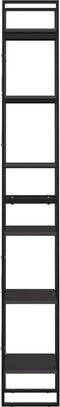 vidaXL - Boekenkast - met - 6 - schappen - 40x30x210 - cm - bewerkt - hout - grijs