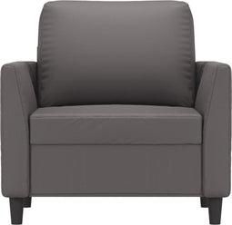 Fauteuil 60 cm kunstleer grijs