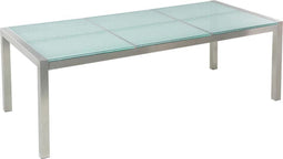 Beliani GROSSETO - Tuintafel - Transparant - Veiligheidsglas