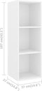 vidaXL - Tv-wandmeubel - 37x37x107 - cm - spaanplaat - wit