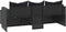vidaXL - Loungeset - poly - rattan - zwart