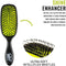 Wet Brush - Shine Enhancer Haarborstel - Ultra-zachte IntelliFlex natuurlijke varkenshaar - Zwart