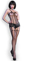CHILIROSE - CR4476 BODYSTOCKING AND BLACK PANTS L
