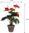 Mica Decorations Anthurium - Kunstplant - Rode bloemen - 40 cm