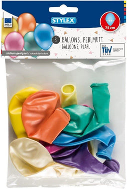 Stylex Balonnen Parelmoer 75 cm 8 Stuks