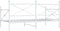vidaXL - Slaapbank - zonder - matras - 107x203 - cm - staal - wit