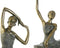 Decoratieve figuren Home ESPRIT Grijs Gouden Balletdanseres 15 x 10 x 43 cm (3 Stuks)
