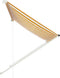 vidaXL - Luifel - uittrekbaar - 200x150 - cm - geel - en - wit