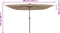vidaXL - Vierkante - Tuinparasol - met - LED - Verlichting - 295x245 - cm - Taupe